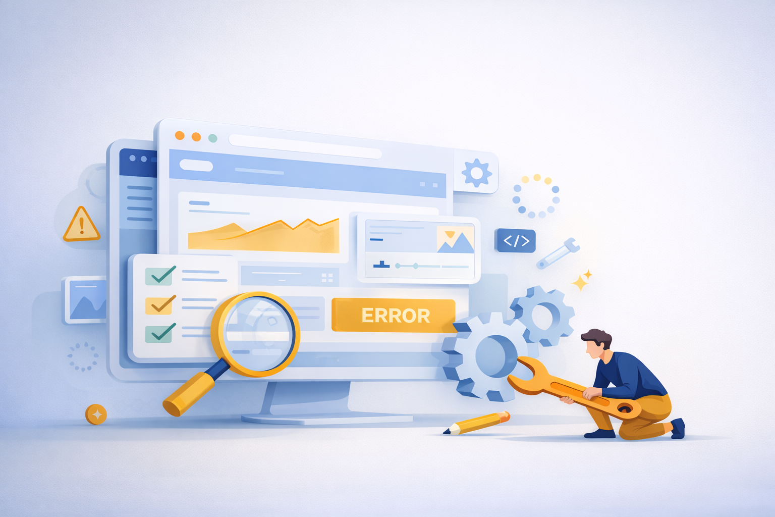 SEO website error graphic