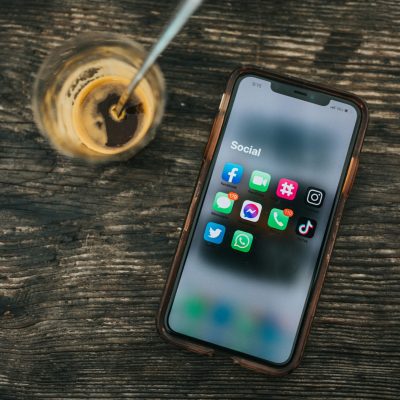 Social Media Phone on Table